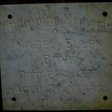 BOND Mabel Ellen -1977
