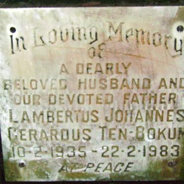 BOKUM Lambertus Johannes Gerardus, Ten 1935-1983