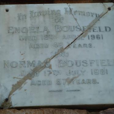BOUSFIELD Norman -1961 &amp; Engela -1961