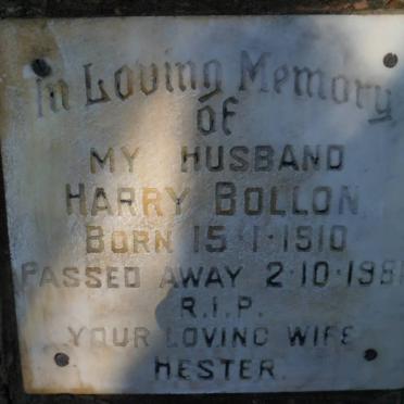 BOLLON Harry 1910-1981
