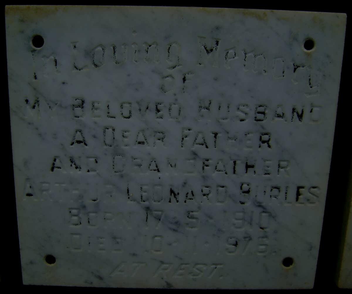 BURLES Arthur Leonard 1910-1976