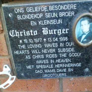 BURGER Christo 1977-1998