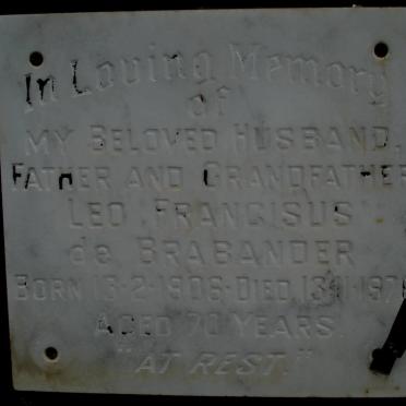 BRABANDER Leo Francisus, de 1906-1976