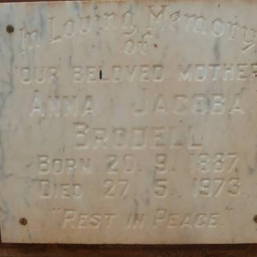 BRODELL Anna Jacoba 1887-1973