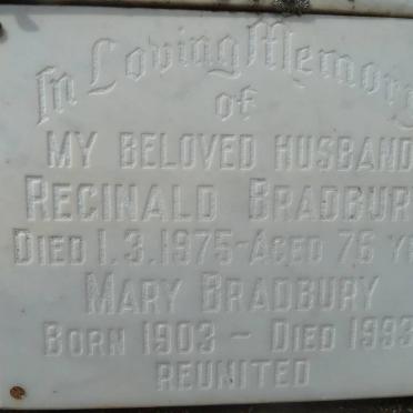 BRADBURY Reginald -1975 &amp; Mary 1903-1993