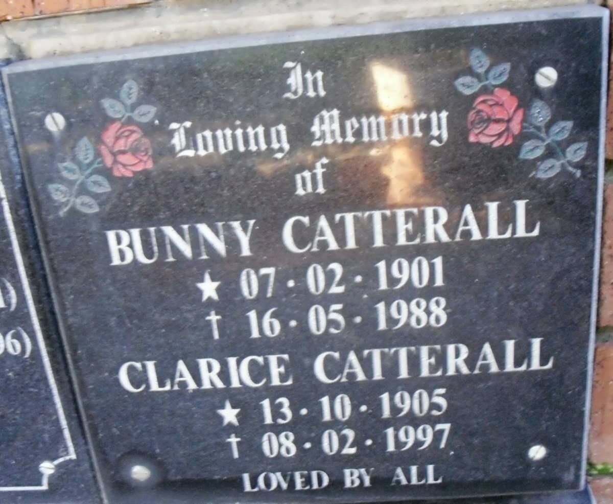 CATTERALL Clarice 1905-1997 &amp; Bunny 1901-1988