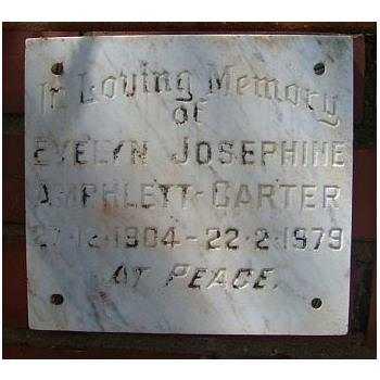 CARTER Evelyn Josephine, Amphlett 1904-1979