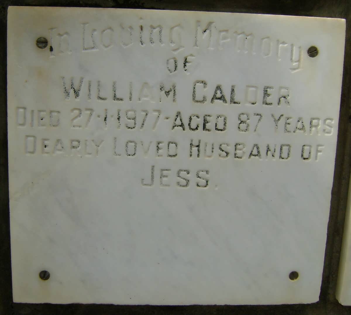 CALDER William -1977