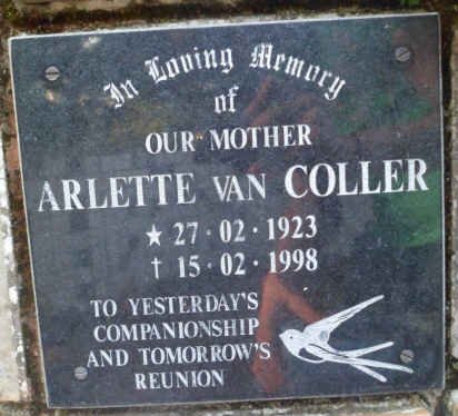 COLLER Arlette, van 1923-1998