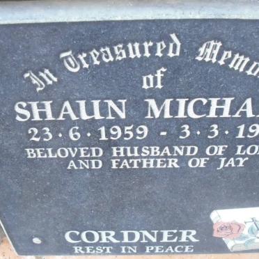 CORDNER Shaun Michael 1959-1997