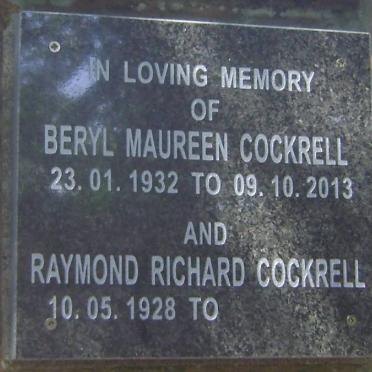 COCKRELL Raymond Richard 1928-  &amp; Beryl Maureen 1932-2013