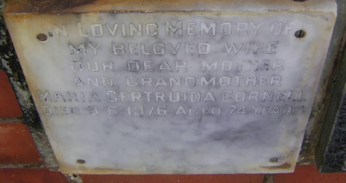 CORNELL Maria Gertruida -1976