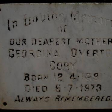 CORY Georgina Overton 1891-1973