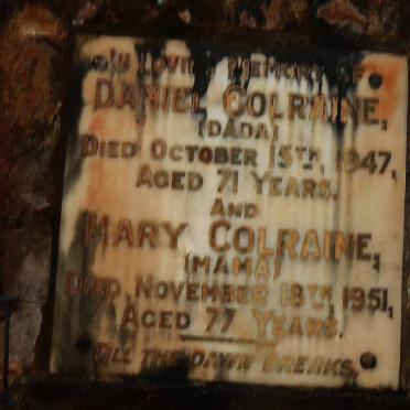 COLRAINE Daniel -1947 &amp; Mary -1951