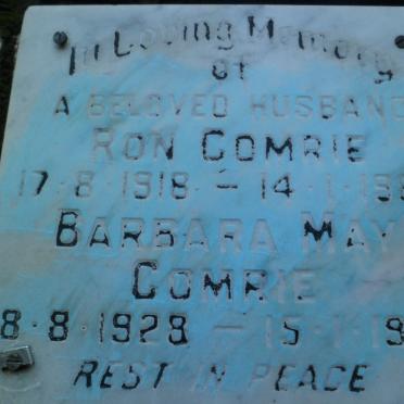 COMRIE Ron 1918-1987 &amp; Barbara May 1928-1991