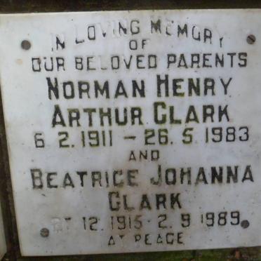 CLARK Norman Henry Arthur 1911-1983 &amp; Beatrice Johanna 1915-1989