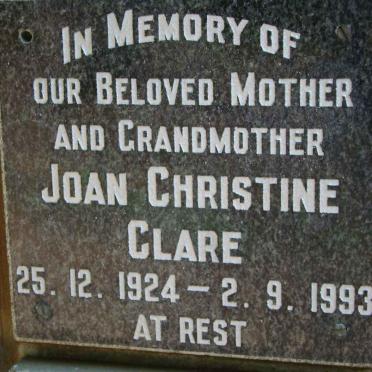 CLARE Joan Christine 1924-1993