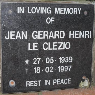 CLEZIO Jean Gerard Henri, le 1939-1997