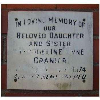 CRANIER Jacqueline Anne 1884-1974