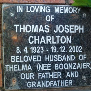 CHARLTON Thomas Joseph 1923-2002
