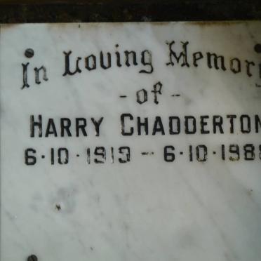 CHADDERTON Harry 1919-1988