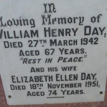 DAY William Henry -1942 &amp; Elizabeth Ellen -1951