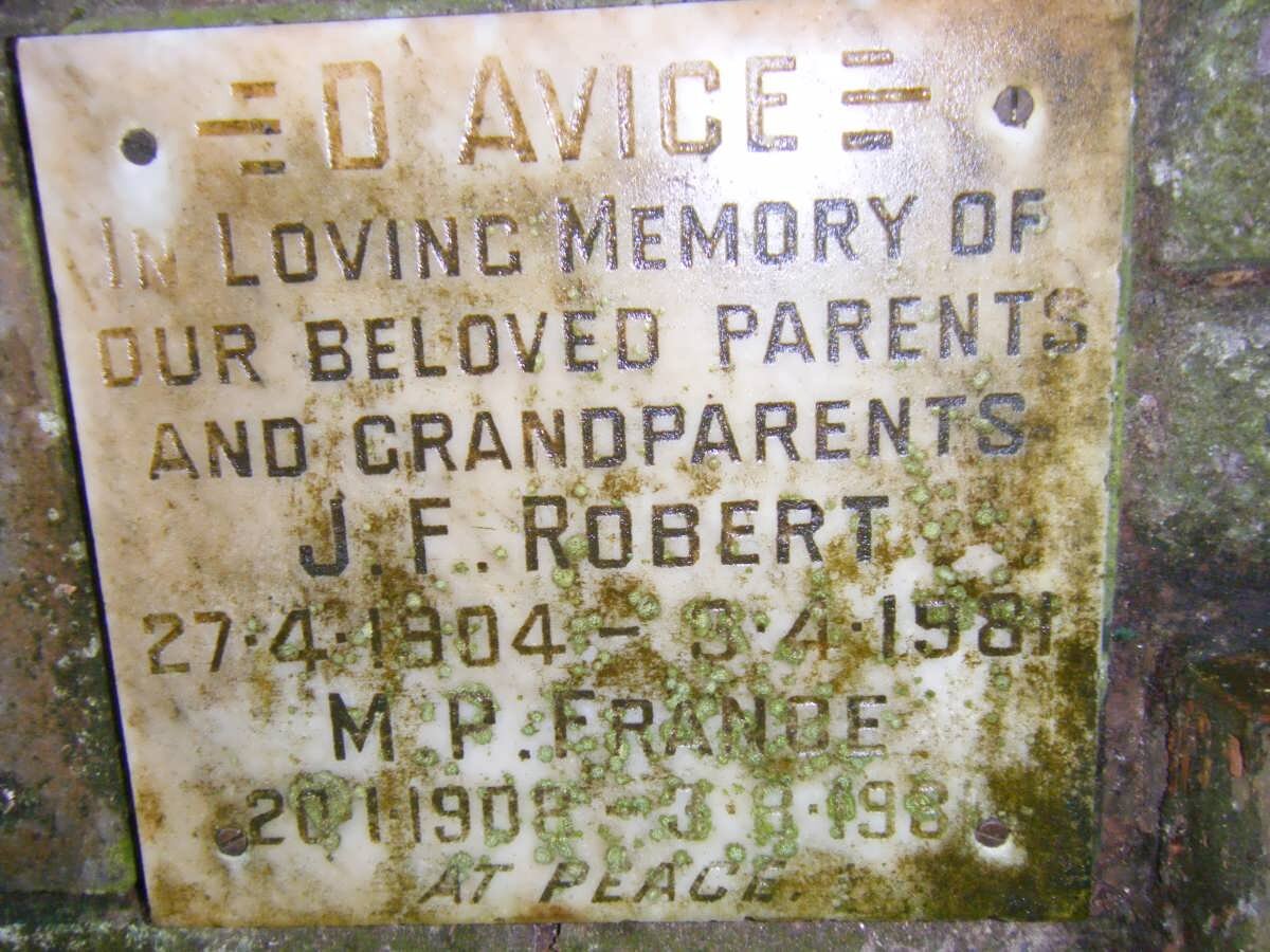 D'AVICE J.F. Robert 1904-1981 &amp; M.P. France 1908-1981