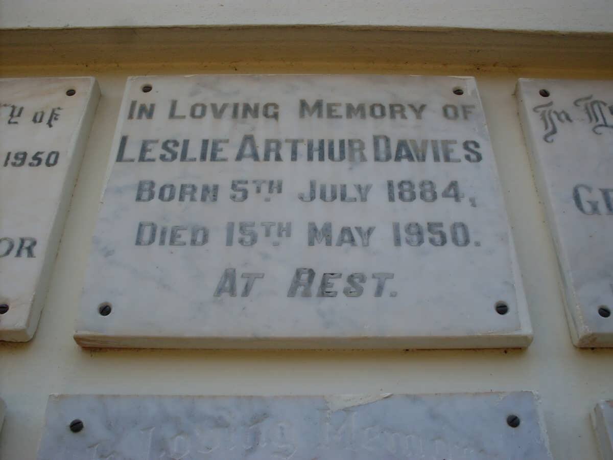 DAVIES Leslie Arthur 1884-1950