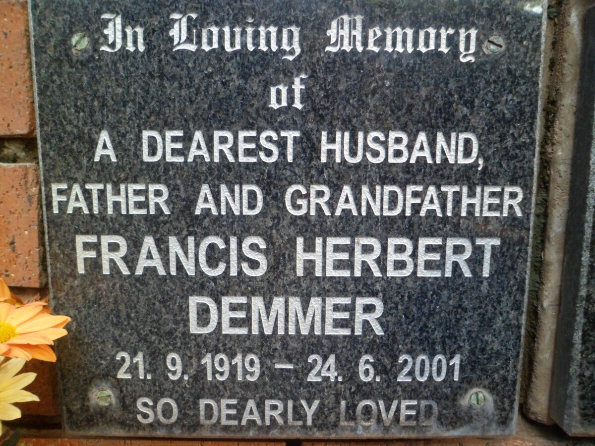 DEMMER Francis Herbert 1919-2001
