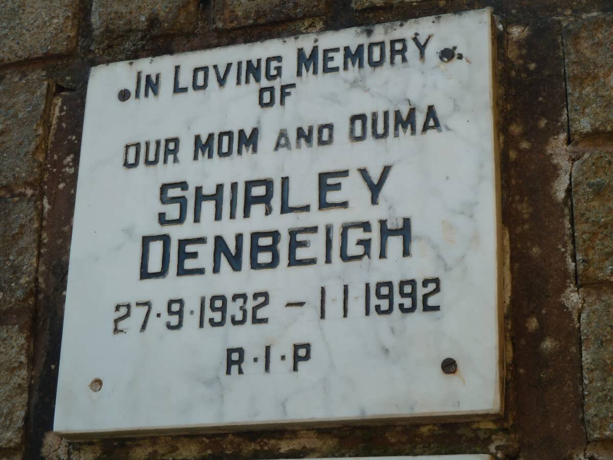DENBEIGH Shirley 1932-1992