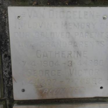 DIGGELEN George Victor, van 1907-1982 &amp; Catherine 1904-1980