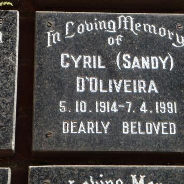 D'OLIVEIRA Cyril 1914-1991