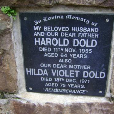 DOLD Harold -1955 &amp; Hilda Violet -1971