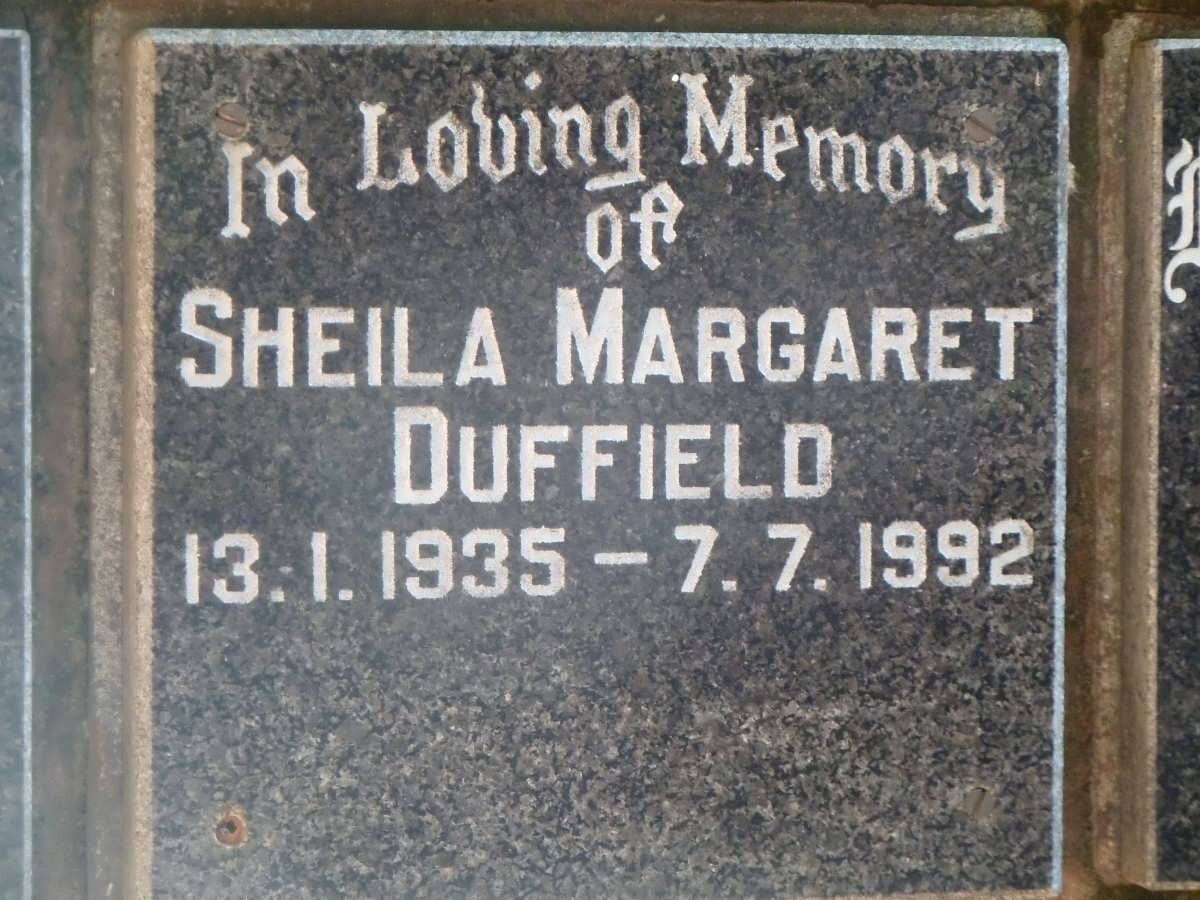 DUFFIELD Sheila Margaret 1935-1992