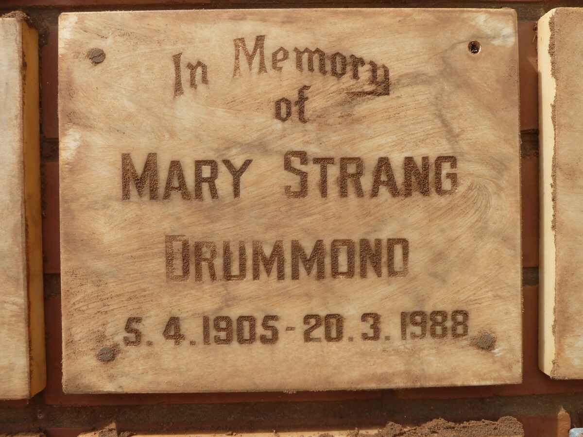 DRUMMOND Mary Strang 1905-1988