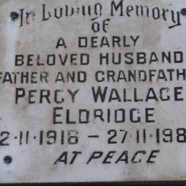 ELDRIDGE Percy Wallace 1916-1982
