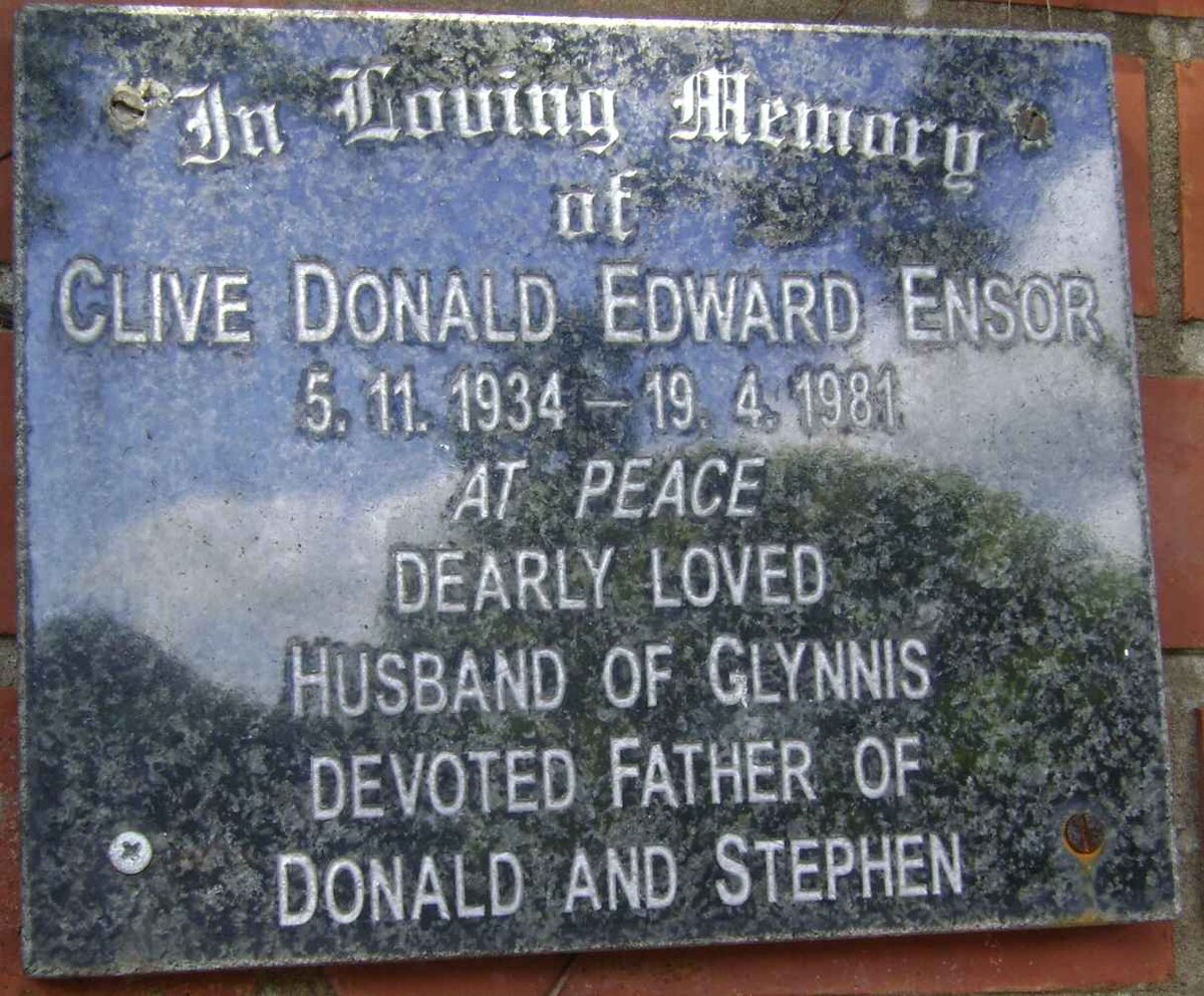 ENSOR Clive Donald Edward 1934-1981