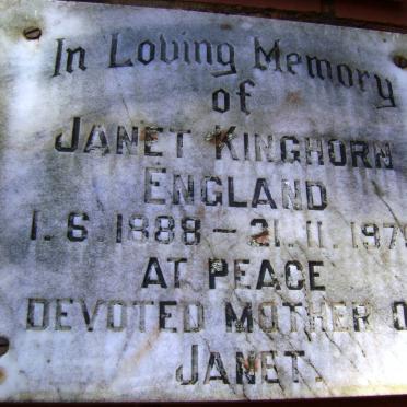 ENGLAND Janet Kinghorn 1888-1979