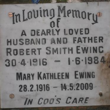 EWING Robert Smith 1916-1984 &amp; Mary Kathleen 1916-2009