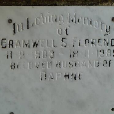 FLORENCE Bramwell S. 1903-1989