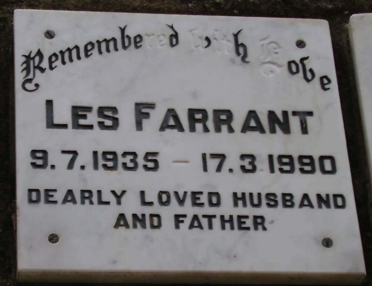 FARRANT Les 1935-1990