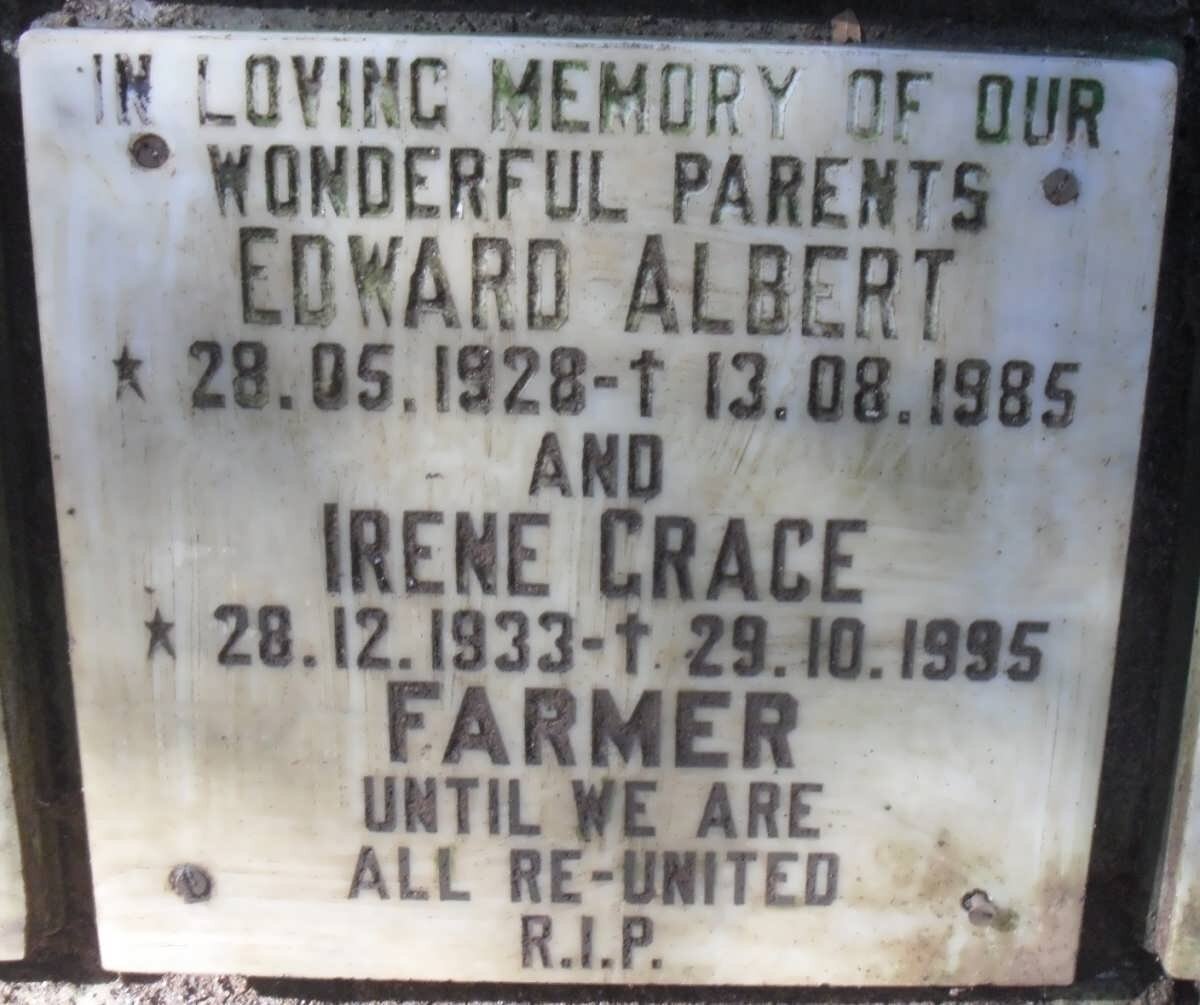 FARMER Edward Albert 1928-1985 &amp; Irene Grace 1933-1995