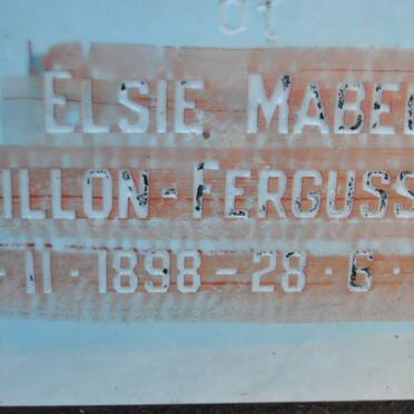 FERGUSSON Elsie Mabel, Gillon 1898-1988