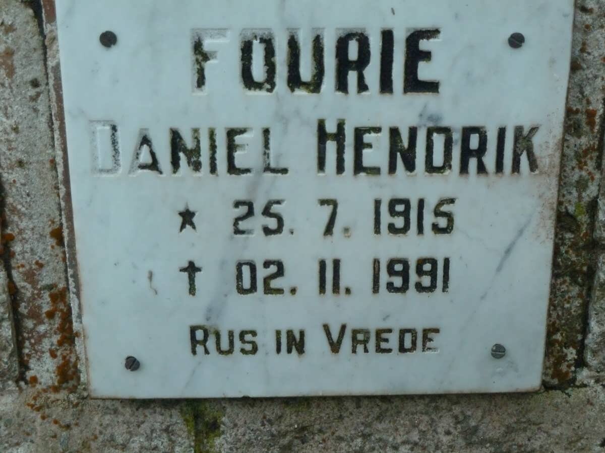 FOURIE Daniel Hendrik 1915-1991