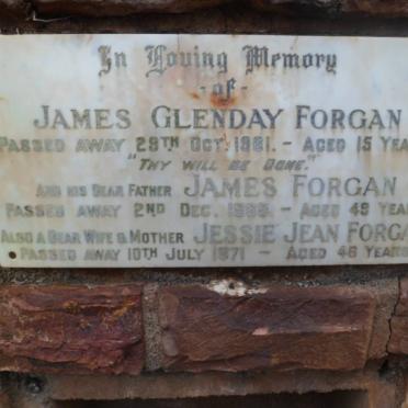 FORGAN James -1969 &amp; Jessie Jean -1971 :: FORGAN James Glenday -1961