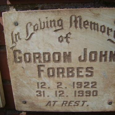 FORBES Gordon John 1922-1990