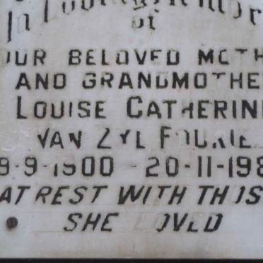 FOURIE Louise Catherine van Zyl 1900-1982