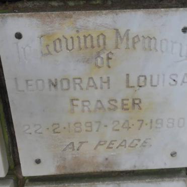 FRASER Leonorah Louisa 1897-1980