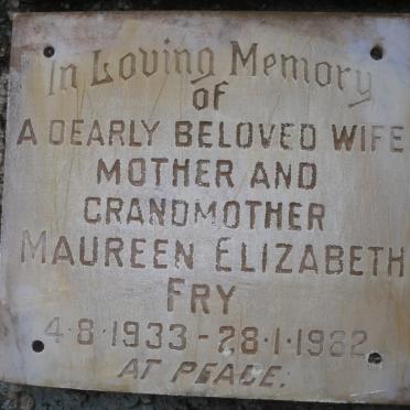 FRY Maureen Elizabeth 1933-1982