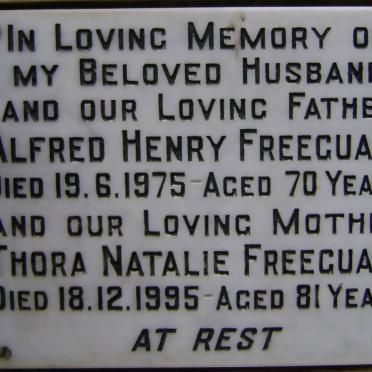 FREEGUARD Alfred Henry -1975 &amp; Thora Natalie -1995